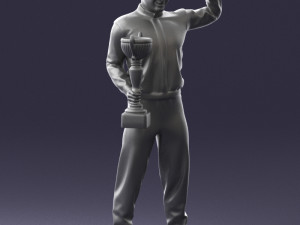 000179 Race Car Driver Champion 0906 3dp 3D Принт Модель
