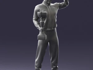 000179 Race Car Driver Champion 0906 3dp 3D Print Model