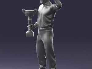 000179 Race Car Driver Champion 0906 3dp 3D Принт Модель