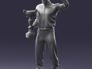 000179 Race Car Driver Champion 0906 3dp 3D Принт Модель