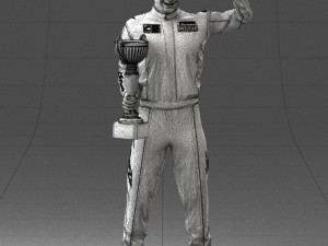 000179 Race Car Driver Champion 0906 3dp 3D Принт Модель