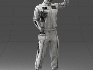 000179 Race Car Driver Champion 0906 3dp 3D Принт Модель