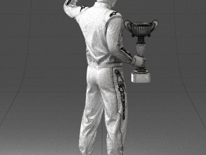 000179 Race Car Driver Champion 0906 3dp 3D Принт Модель