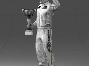 000179 Race Car Driver Champion 0906 3dp 3D Принт Модель