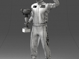 000179 Race Car Driver Champion 0906 3dp 3D Принт Модель