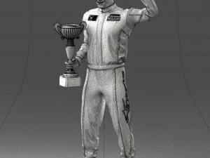 000179 Race Car Driver Champion 0906 3dp 3D Print Model