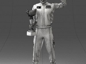 000179 Race Car Driver Champion 0906 3dp 3D Принт Модель