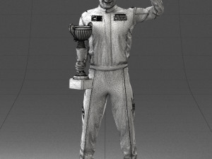 000179 Race Car Driver Champion 0906 3dp 3D Принт Модель