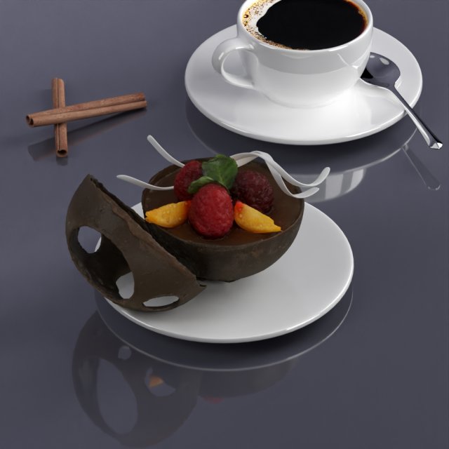dessert 0002 3d print ready Model do druku 3D .c4d .max .obj .3ds .fbx .stl .blend
