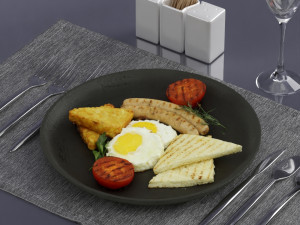 fried eggs 0003 3D Model