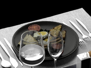 fried eggs 0003 3D Model