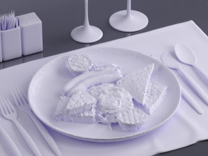 fried eggs 0003 3D Model