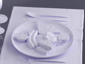 fried eggs 0003 3D Model