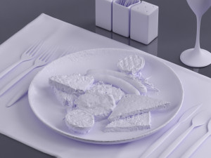 fried eggs 0003 3D Model