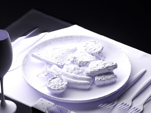 fried eggs 0003 3D Model