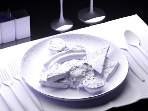 fried eggs 0003 3D Model