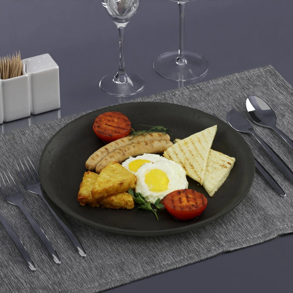 fried eggs 0003 3d print ready 3D Print Model .c4d .max .obj .3ds .fbx .stl .blend 