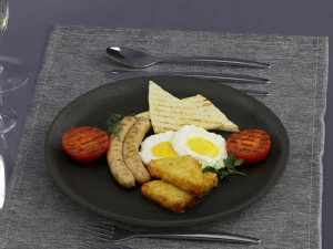 fried eggs 0003 3d print ready 3D Print Model