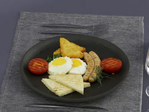 fried eggs 0003 3d print ready 3D Print Model