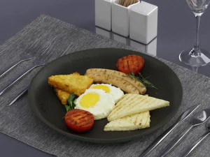 fried eggs 0003 3d print ready 3D Print Model