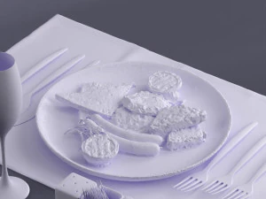 fried eggs 0003 3d print ready 3D Print Model