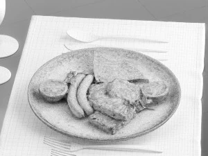 fried eggs 0003 3d print ready 3D Print Model