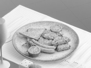 fried eggs 0003 3d print ready 3D 프린트 모델