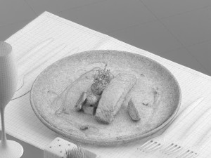 fried fish 0004 Model 3D