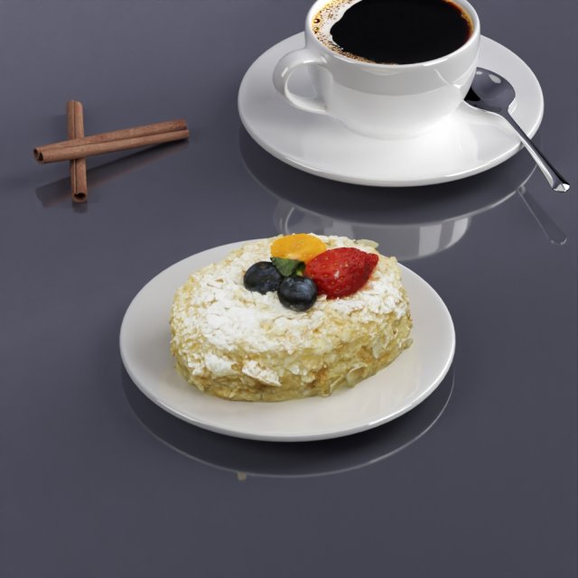 dessert 0006 3D 模型 .c4d .max .obj .3ds .fbx .stl .blend 