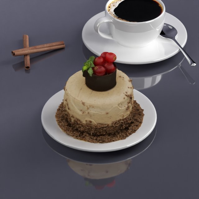 dessert 0007 3D Model .c4d .max .obj .3ds .fbx .stl .blend 