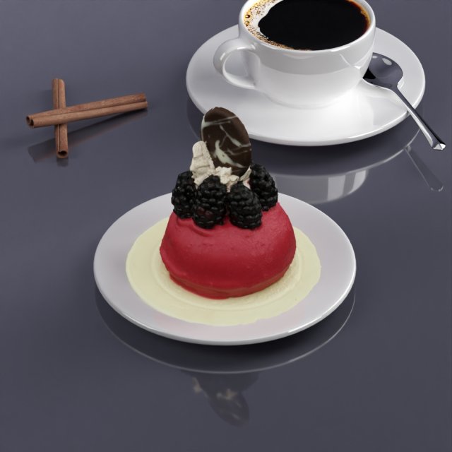 dessert 0008 3D Model .c4d .max .obj .3ds .fbx .stl .blend 