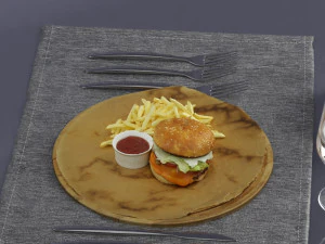 hamburger 0009 3D Model