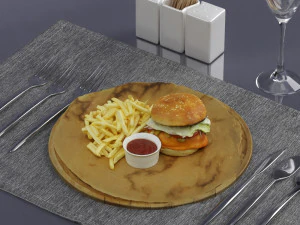 hamburger 0009 3D Model