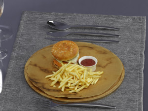 hamburger 0009 3d print ready 3D 프린트 모델