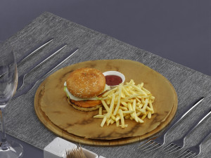 hamburger 0009 3d print ready 3D 프린트 모델