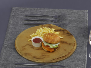 hamburger 0009 3d print ready 3D 프린트 모델