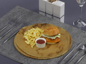 hamburger 0009 3d print ready 3D 프린트 모델
