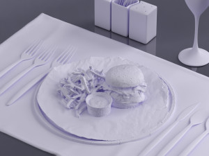 hamburger 0009 3d print ready 3D 프린트 모델