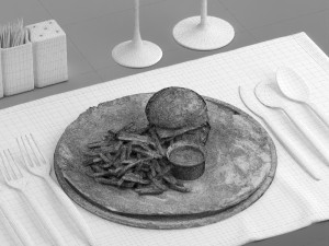 hamburger 0009 3d print ready 3D 프린트 모델