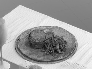 hamburger 0009 3d print ready 3D 프린트 모델