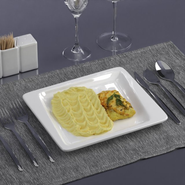food 0017 3D Model .c4d .max .obj .3ds .fbx .stl .blend 