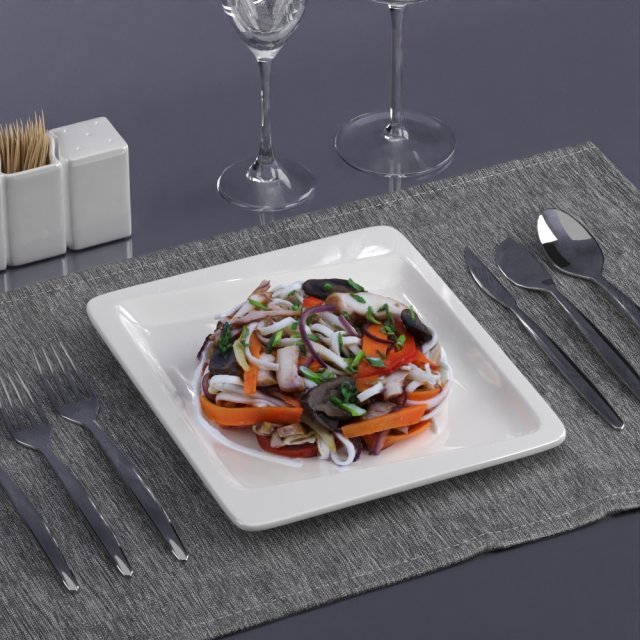 food 0019 3D Model .c4d .max .obj .3ds .fbx .stl .blend 