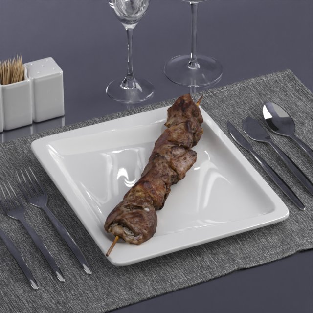 food 0020 3D Модель .c4d .max .obj .3ds .fbx .stl .blend 