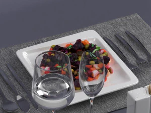 샐러드 0024 3D 모델