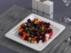 샐러드 0024 3D 모델