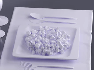 샐러드 0024 3D 모델