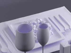 샐러드 0024 3D 모델