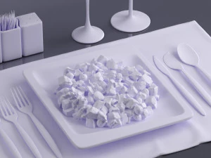 샐러드 0024 3D 모델