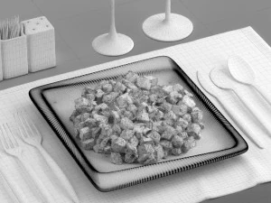 샐러드 0024 3D 모델