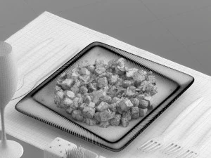 샐러드 0024 3D 모델